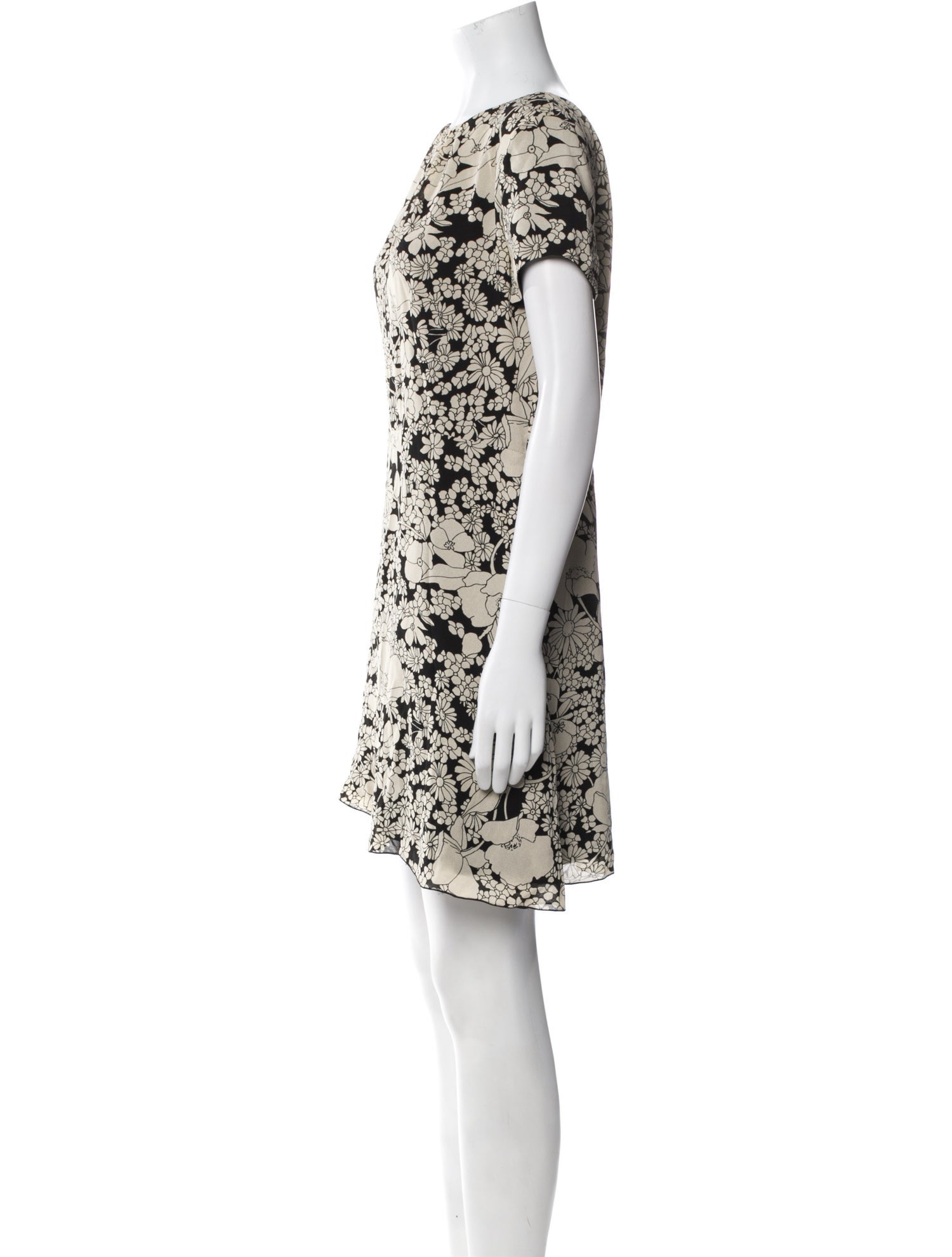 Saint Laurent Floral Print Mini Dress